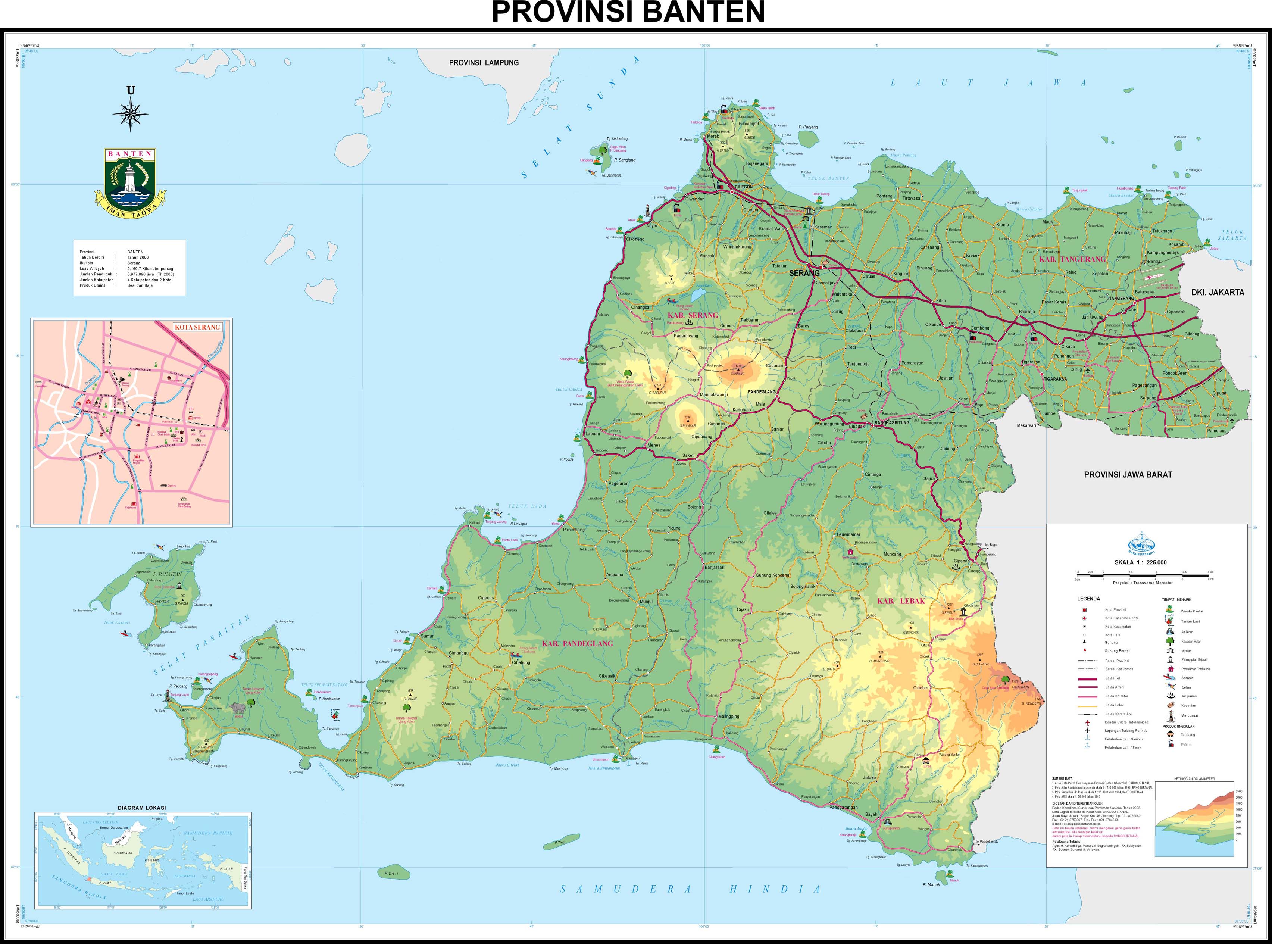 Peta Banten  saripedia.com