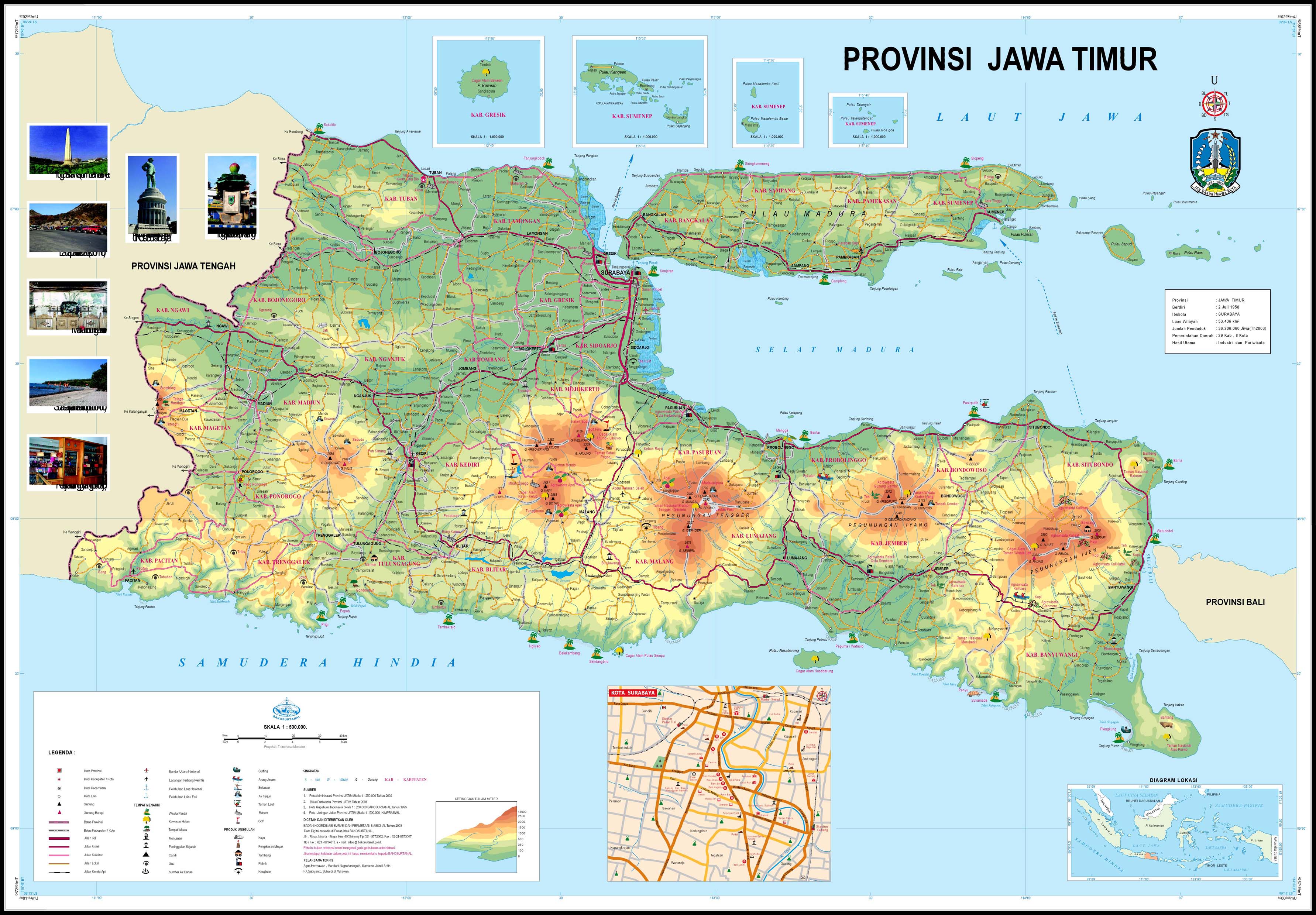 Peta Pulau Jawa Indonesia